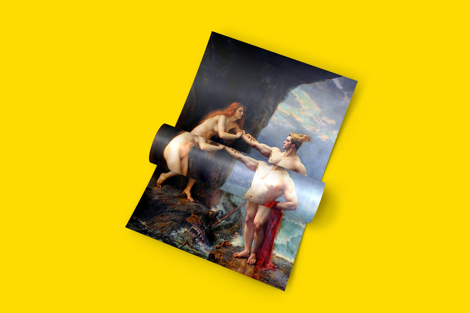 Gustave Courtois Perseus Freeing Andromeda Print