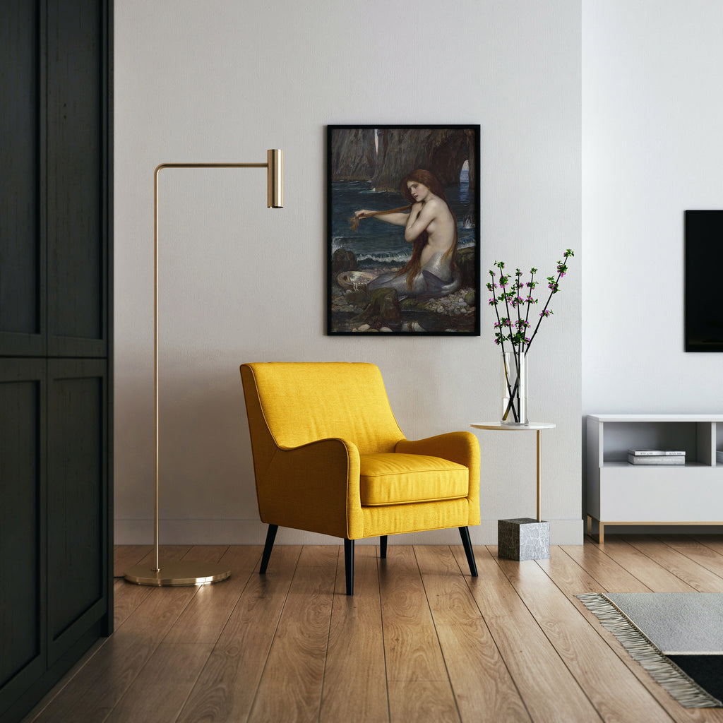 Waterhouse Mermaid art print for home decor and interiors, makes a perfect gift for art lovers and collectors