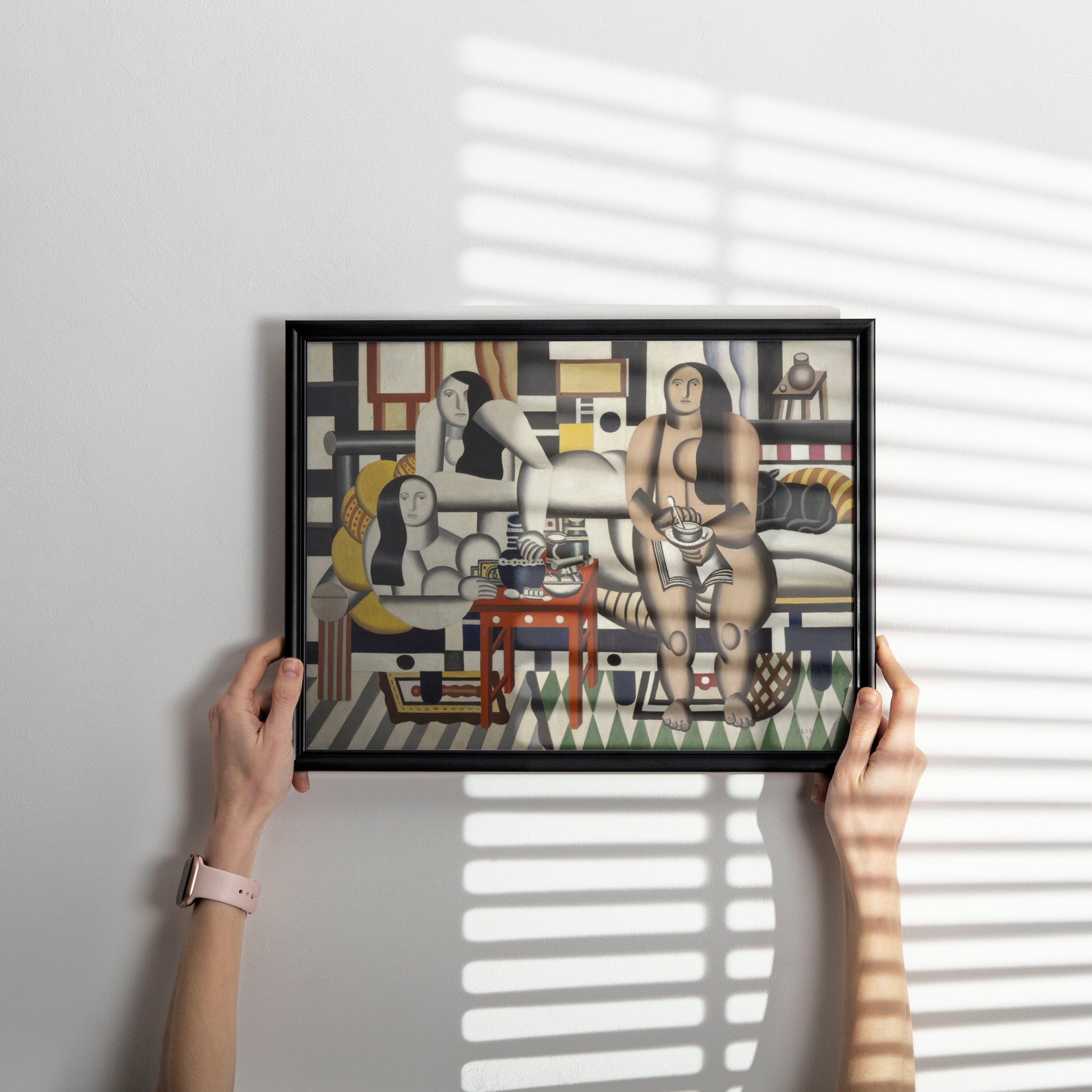 Léger Three Women cubism print ideal for contemporary wall decor, showcasing 1920s avant-garde art with striking composition
