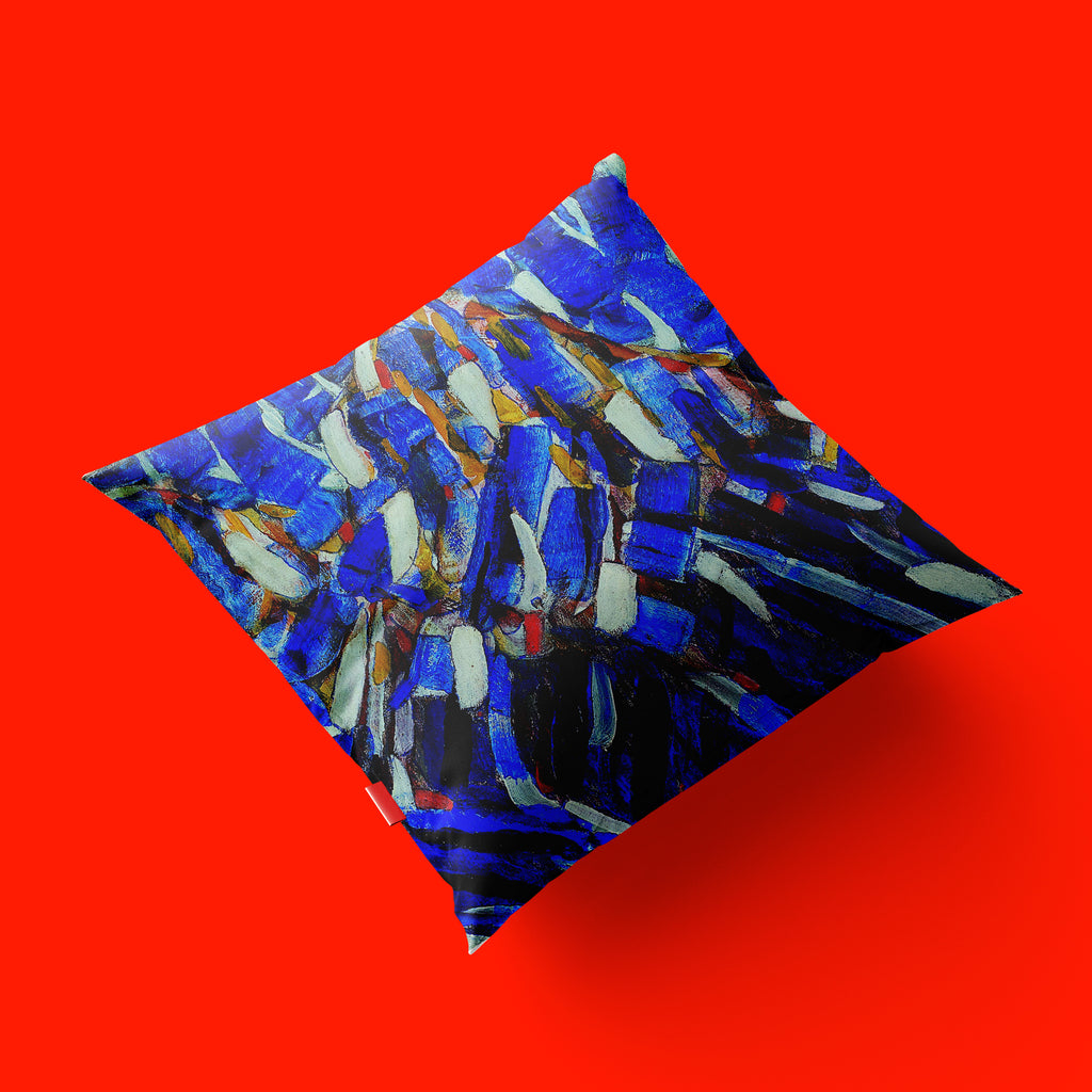 A Christian Rohlfs Abstraction (the Blue Mountain) cushion cover, proudly made in Great Britain. The design highlights the artist’s rejection of naturalism in favour of pure colour and monumental abstract forms.