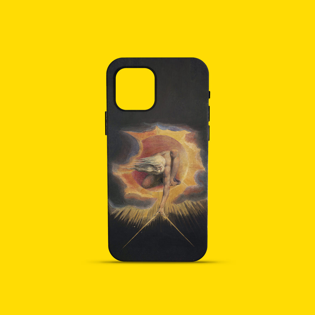 Fine art phone case with The Ancient of Days painting by William Blake, dual-layer protection for smartphones