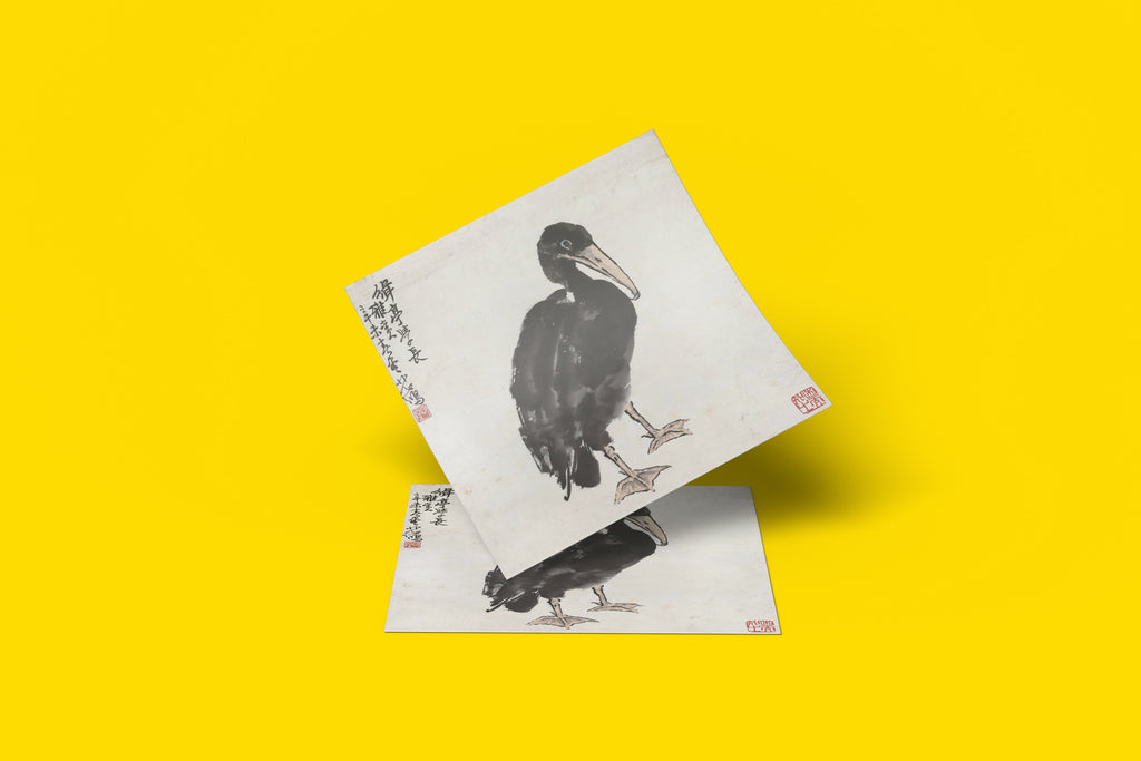 An unframed Xu Beihong Cormorant print, an archival giclée print on matte paper, perfect for modern home decor.
