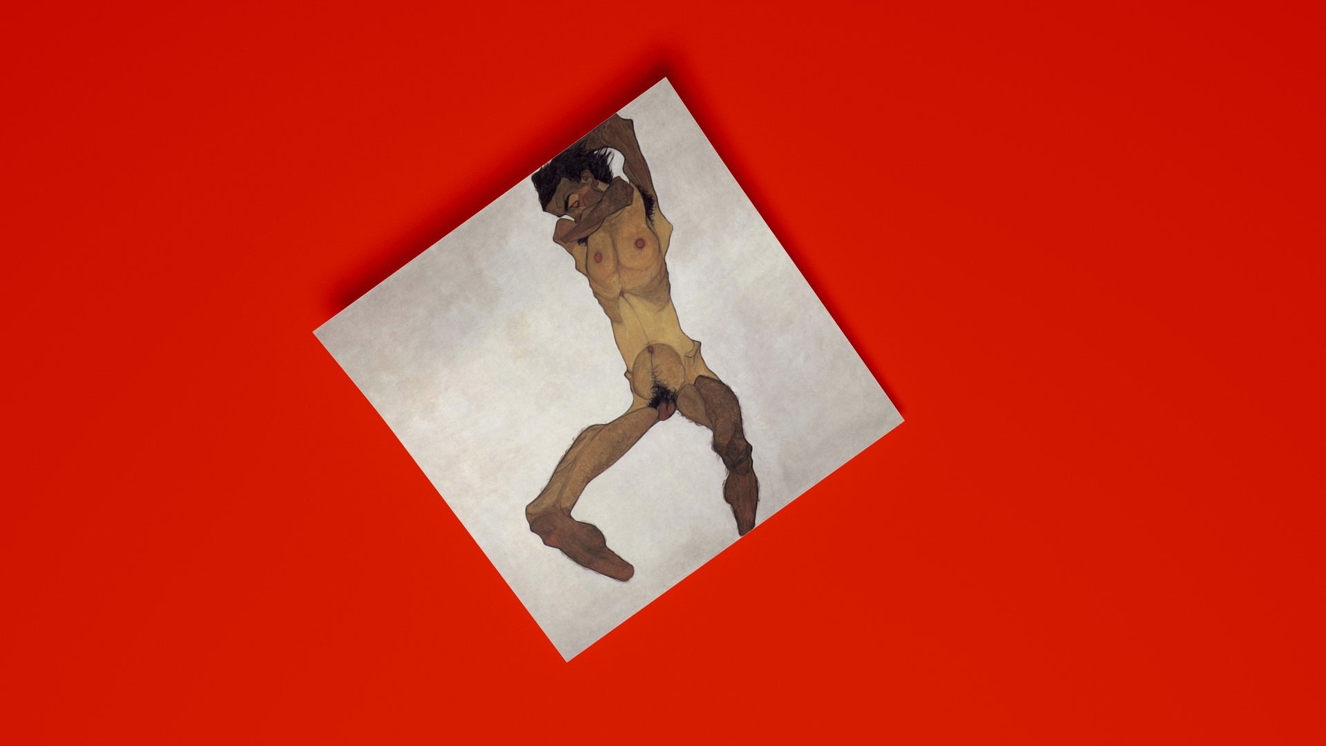 High-quality fine art print of Egon Schiele’s radical self-portrait for home decor