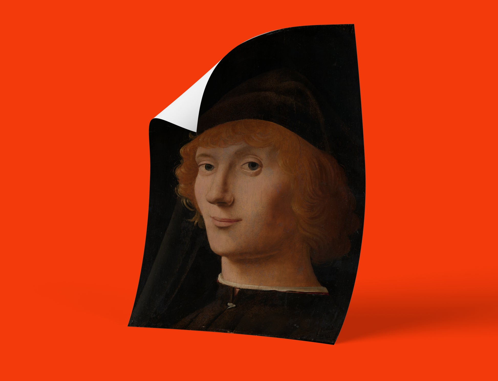 Iconic Italian Renaissance portrait by Antonello da Messina, an Old Master, captured as a detailed giclée art print with vivid colours.