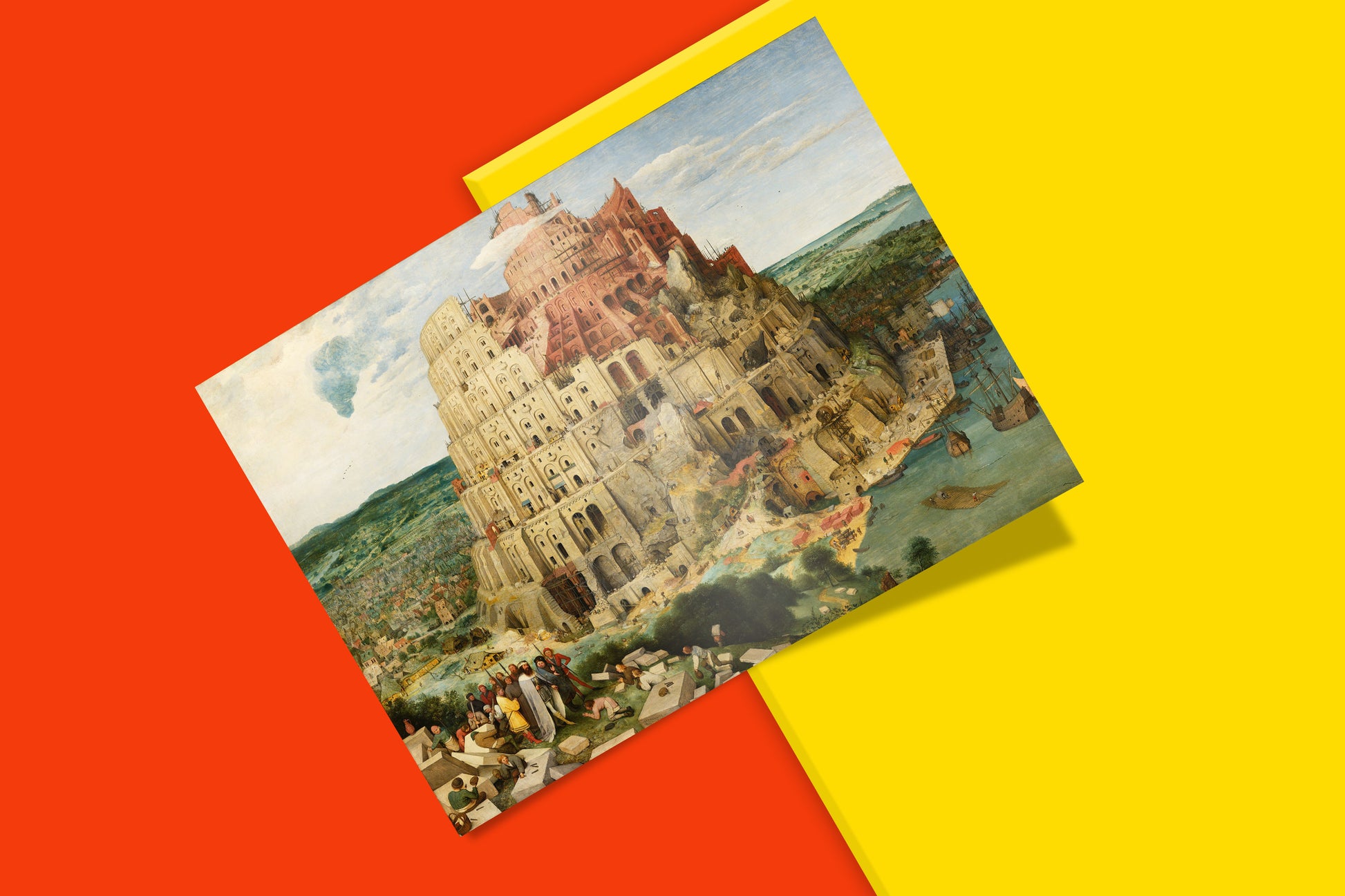 Tower of Babel art print by Pieter Bruegel the Elder - museum quality wall art featuring biblical architecture and classical painting reproduction