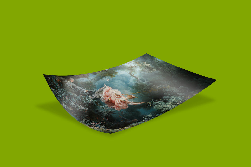 Museum-quality art print of Fragonard's The Swing from Wallace Collection, romantic French Rococo painting, luxury wall art decor