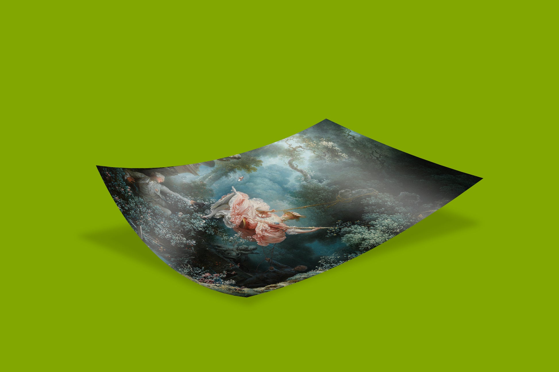 Museum-quality art print of Fragonard's The Swing from Wallace Collection, romantic French Rococo painting, luxury wall art decor