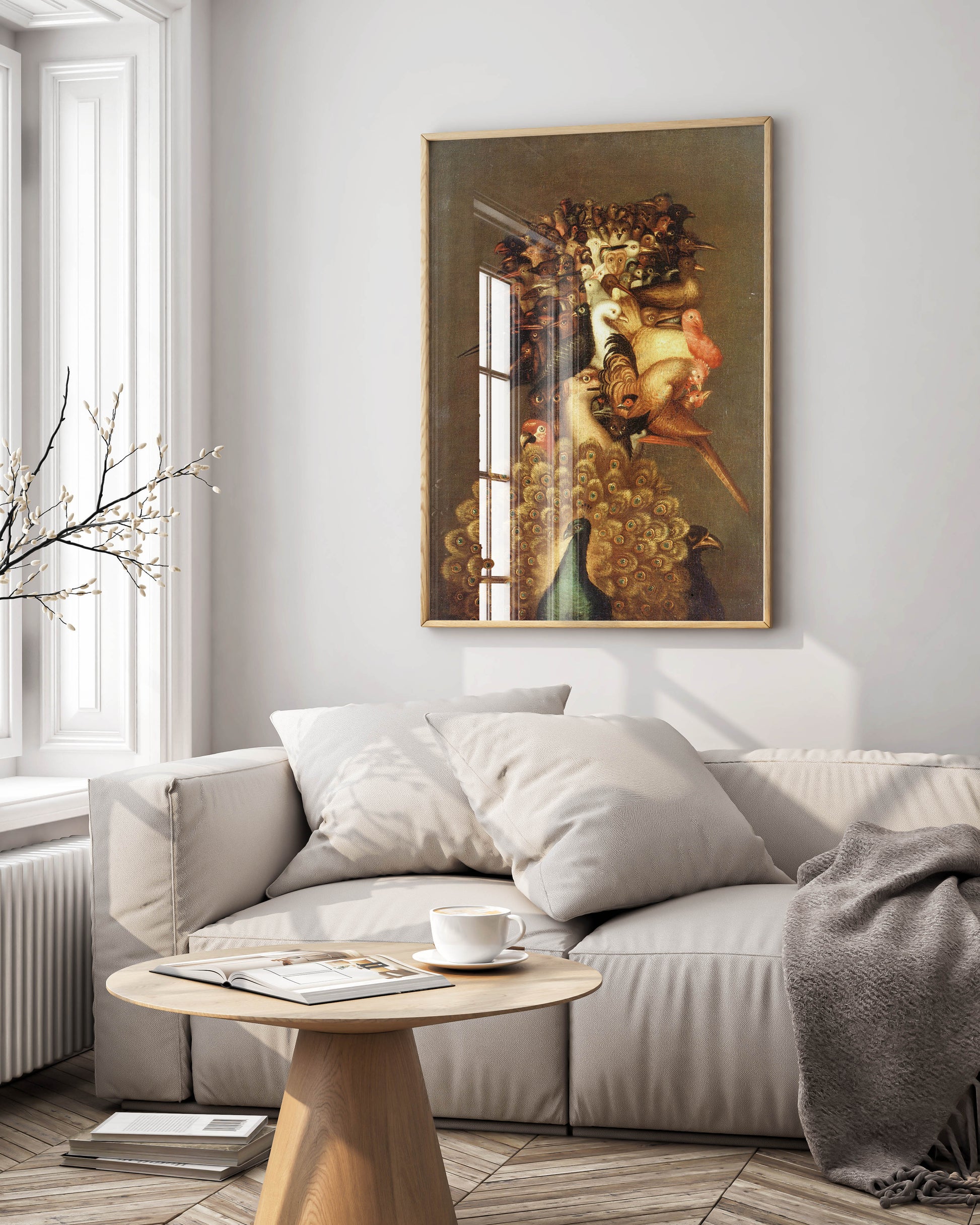 Framed Giuseppe Arcimboldo Air art print displayed as elegant wall art in modern home interior, premium fine art poster with professional framing