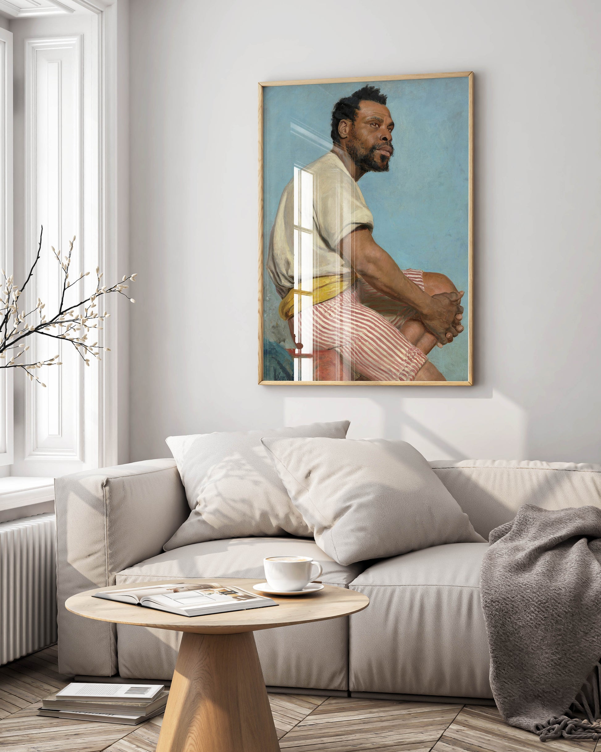 The Karin Bergöö Larsson Pierre Louis Alexandre print beautifully framed and displayed as wall art, perfect for adding a touch of fine art to any room.