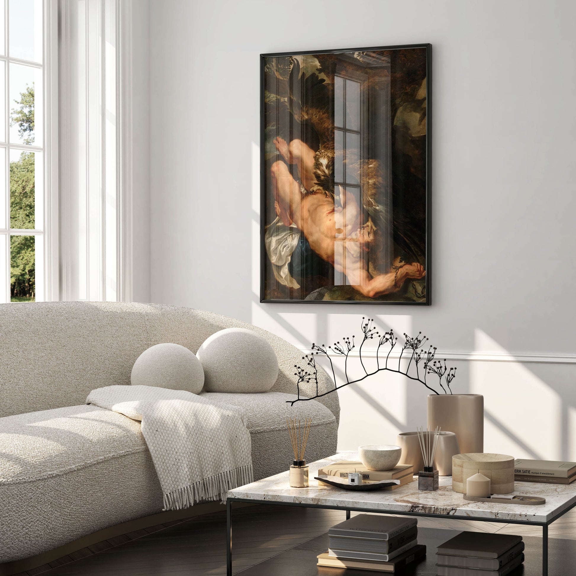 Available sizes of Prometheus Bound art print, Baroque wall decor for gallery walls and statement interiors