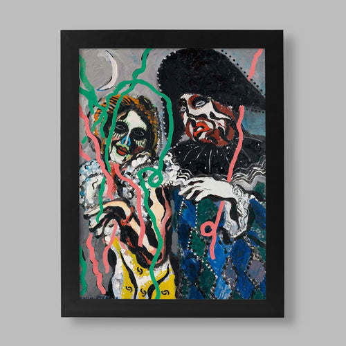 Francis Picabia Mid-Lent fine art print featuring carnival figures with bold colours and modernist brushwork, museum-quality giclée wall art poster