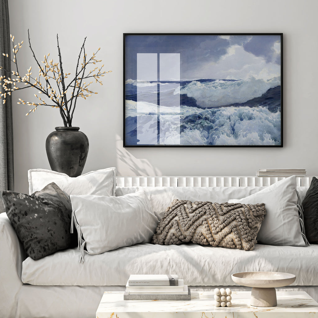 American seascape fine art print by Frederick Judd Waugh showing a dramatic New England ocean scene