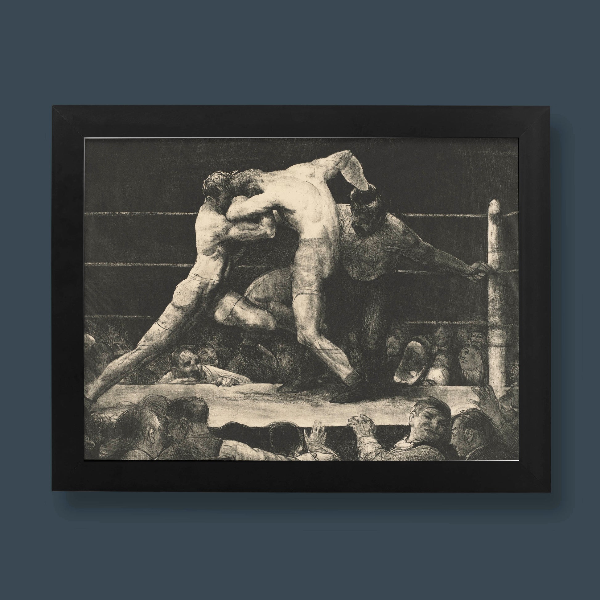 George Bellows A Stag at Sharkey’s fine art print – dynamic boxing scene lithograph as striking wall art