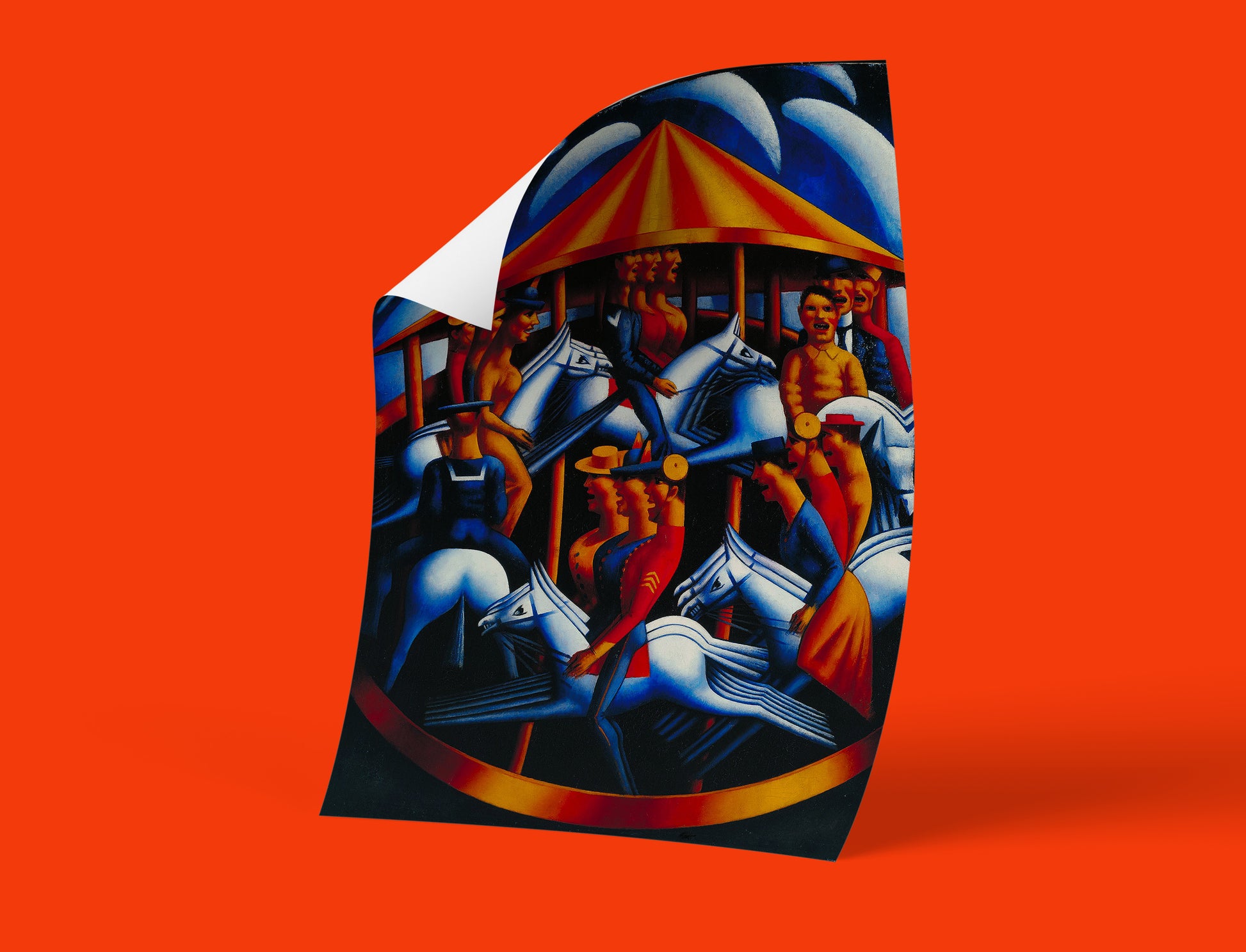 A museum-quality print of "Merry-Go-Round," a powerful anti-war statement by artist Mark Gertler.