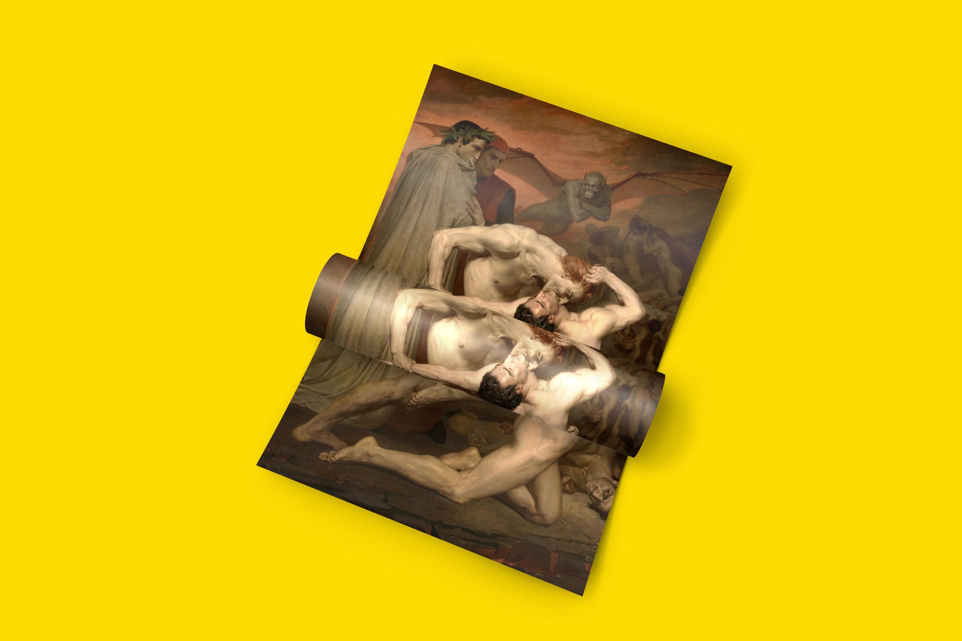 Giclée fine art print of Dante and Virgil from Inferno – vivid colours and museum-quality finish