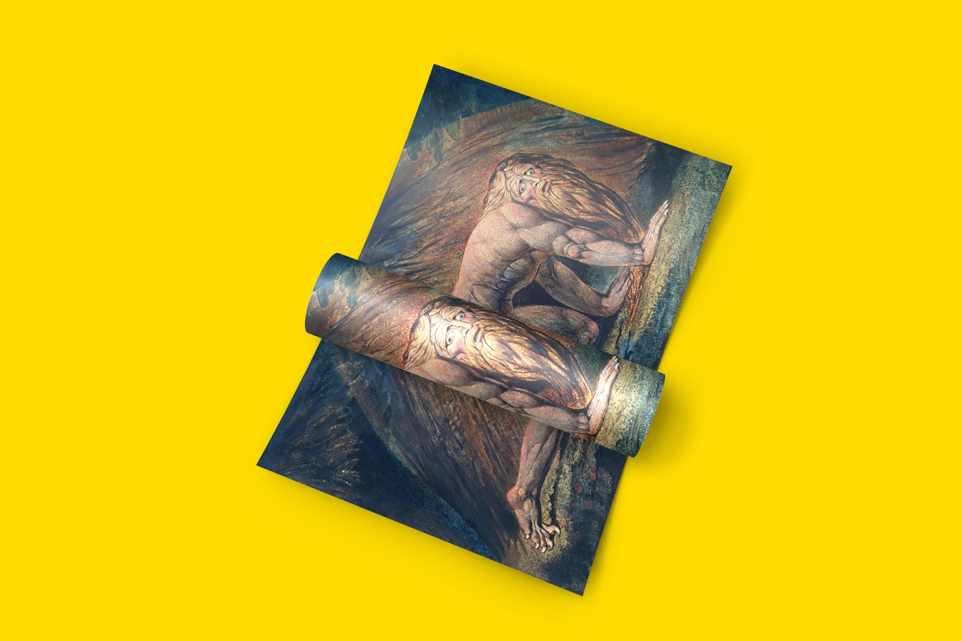 Visionary and dramatic art print by William Blake, perfect for bold interior wall art displays