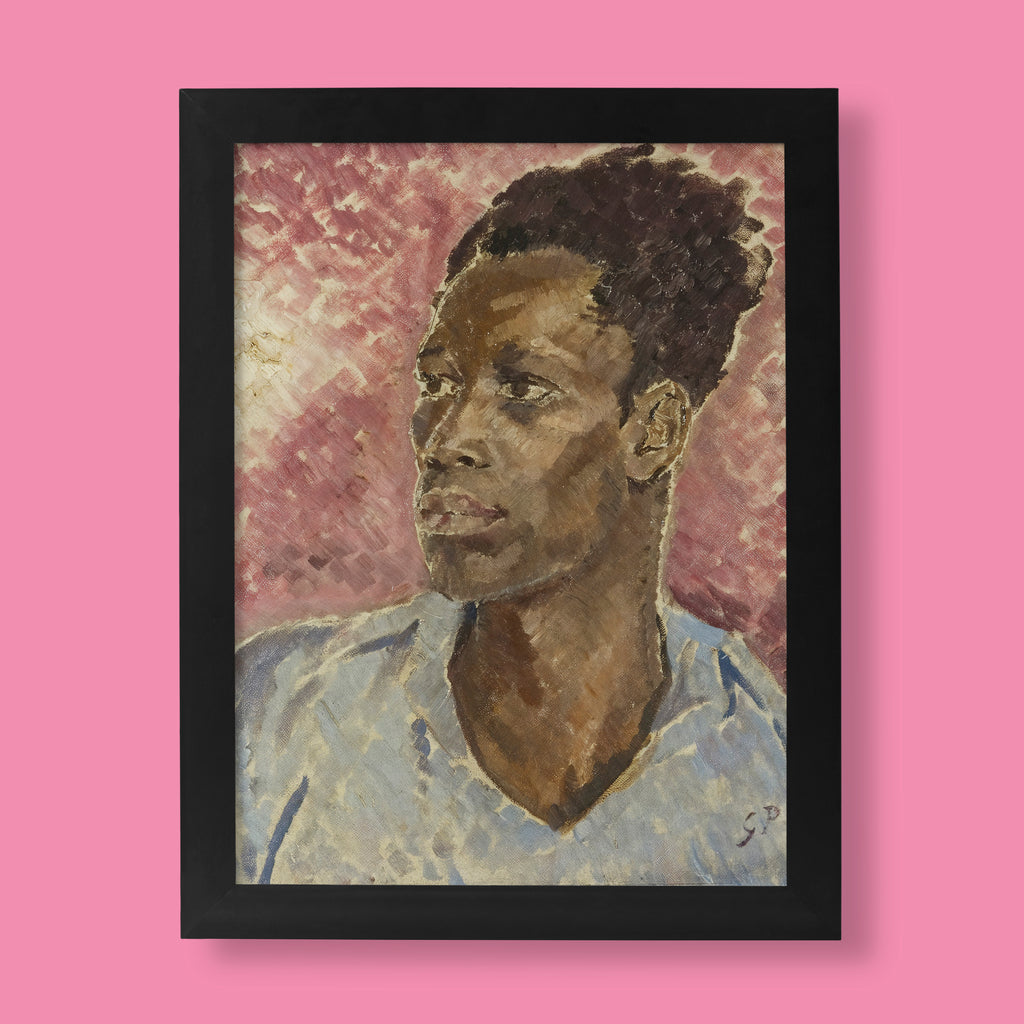 Glyn Warren Philpot Portrait of Henry Thomas a Jamaican Man fine art print showing dignified Black sitter against rose-pink background, premium British modernist wall art reproduction