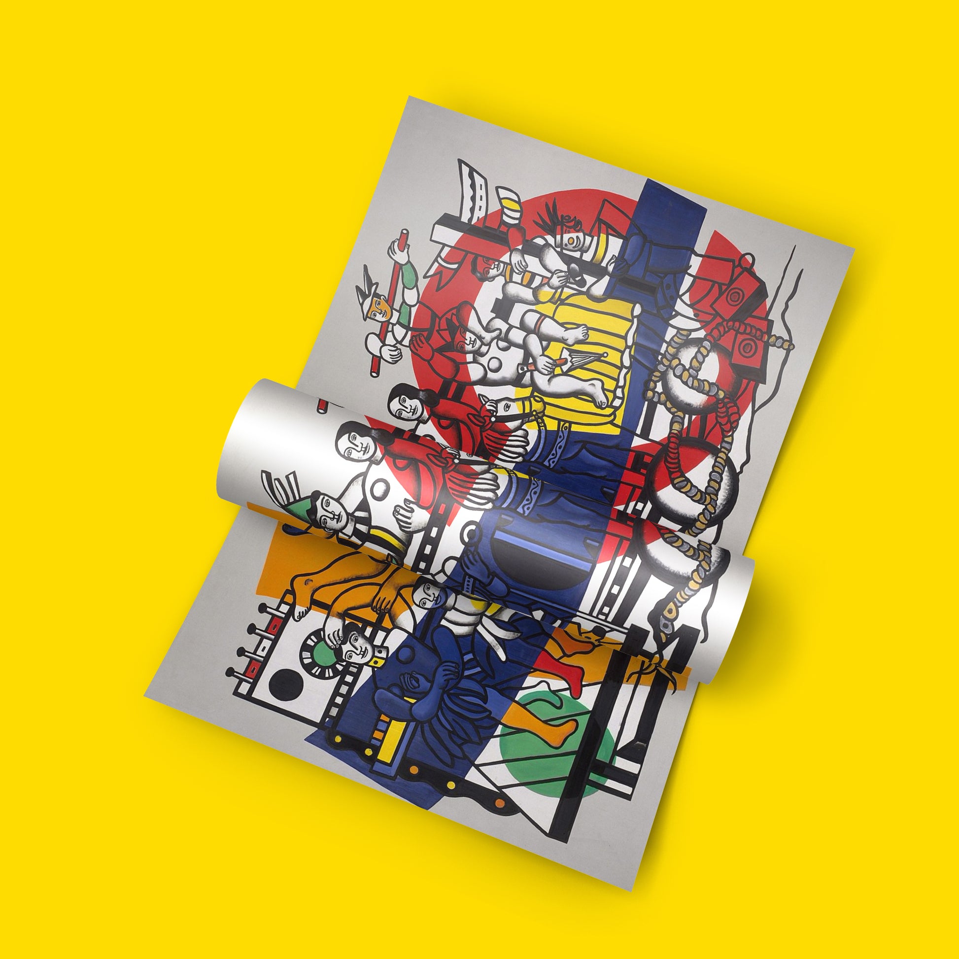 Size comparison guide for Fernand Léger The Great Parade art print showing available dimensions for modern wall art and home decor