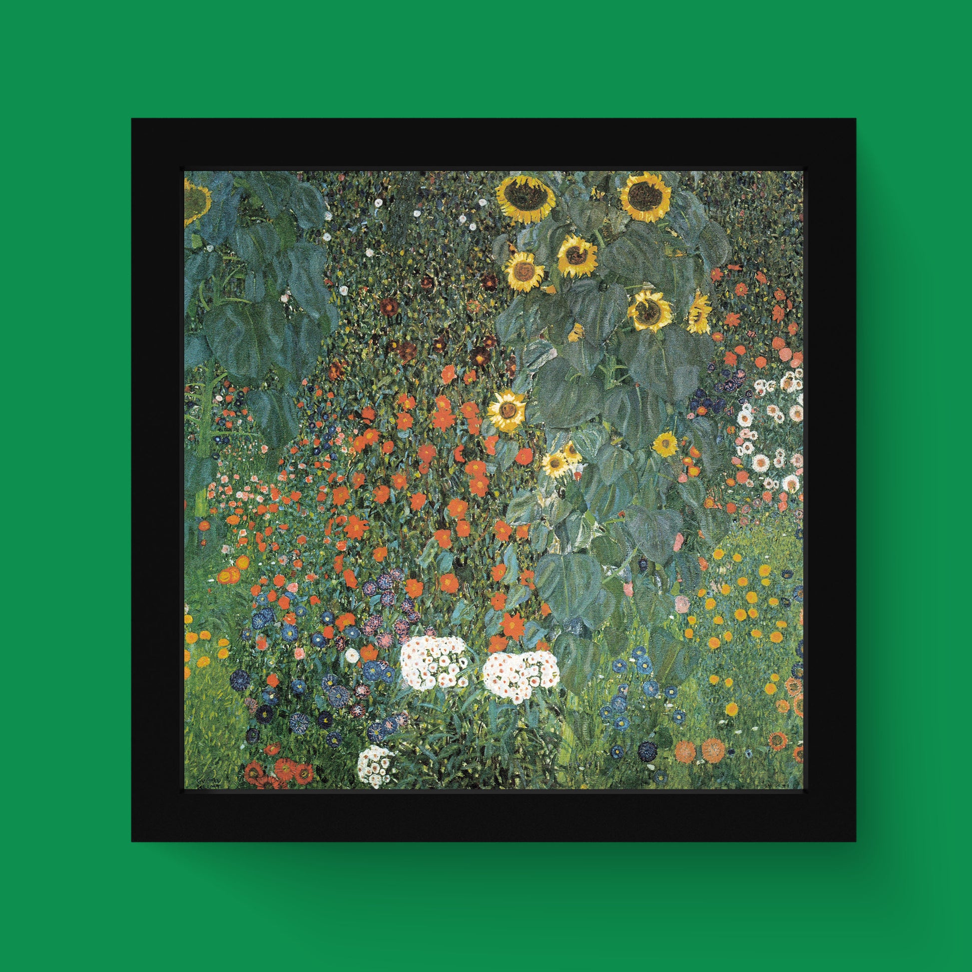 Gustav Klimt 'Farm Garden with Sunflowers' premium giclée art print, perfect for art lovers seeking high-quality wall art.