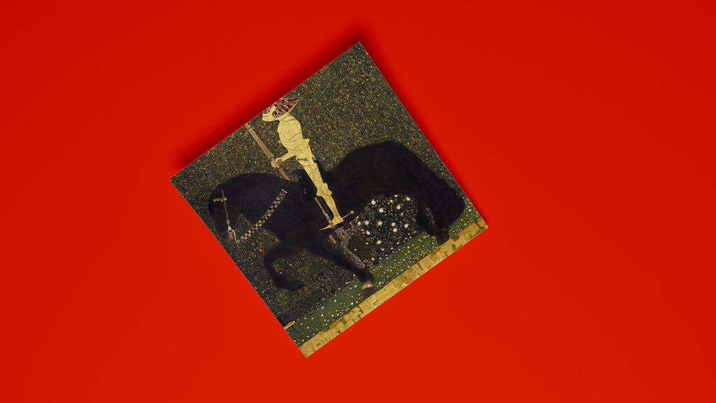 Museum-quality wall decor of Gustav Klimt's 'Life is a Struggle' painting. This premium art poster, with its deep colors and ultra-sharp definition, is printed on eco-friendly paper for a truly luxurious finish.