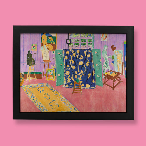 Henri Matisse The Pink Studio fine art print by ART SNOB, featuring vivid 12-colour giclee printing of the famous 1911 masterpiece on smooth matte paper.