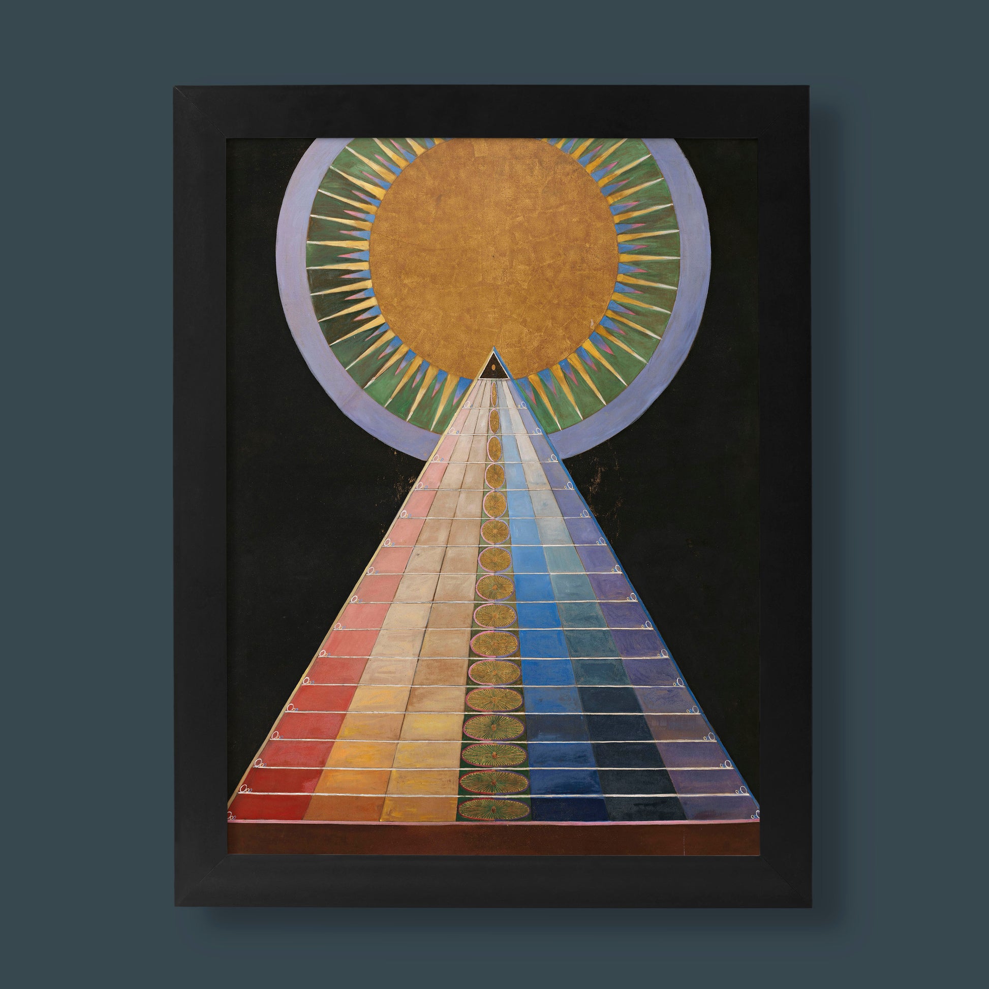 A high quality giclée fine art print of Hilma af Klint's "Altarpiece, No. 1," a key piece of spiritual and abstract wall art from 1907.