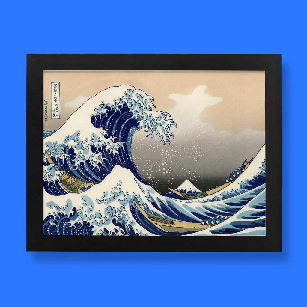 Fine art print of Hokusai's The Great Wave off Kanagawa, perfect for wall decor and interior styling.