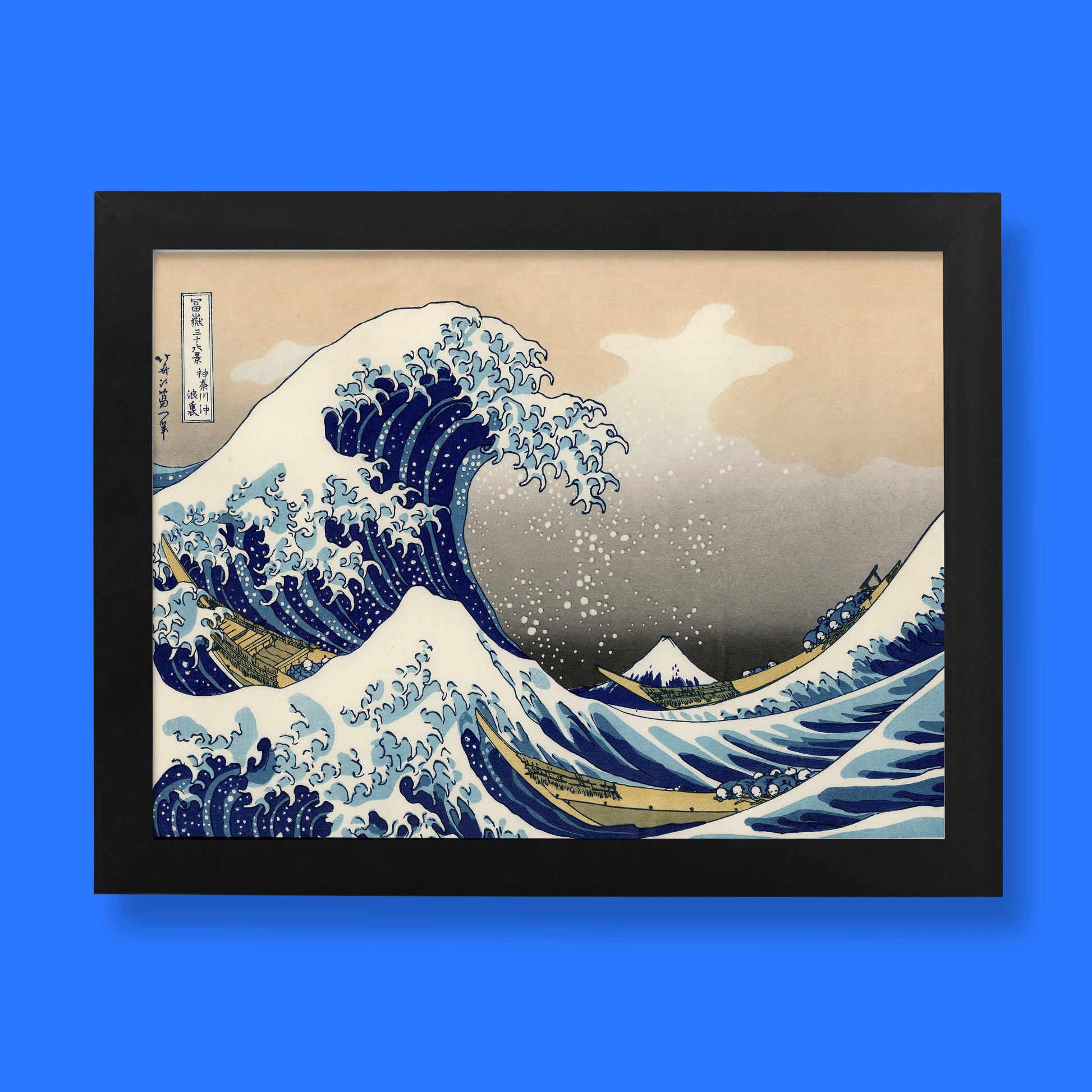 Fine art print of Hokusai's The Great Wave off Kanagawa, perfect for wall decor and interior styling.