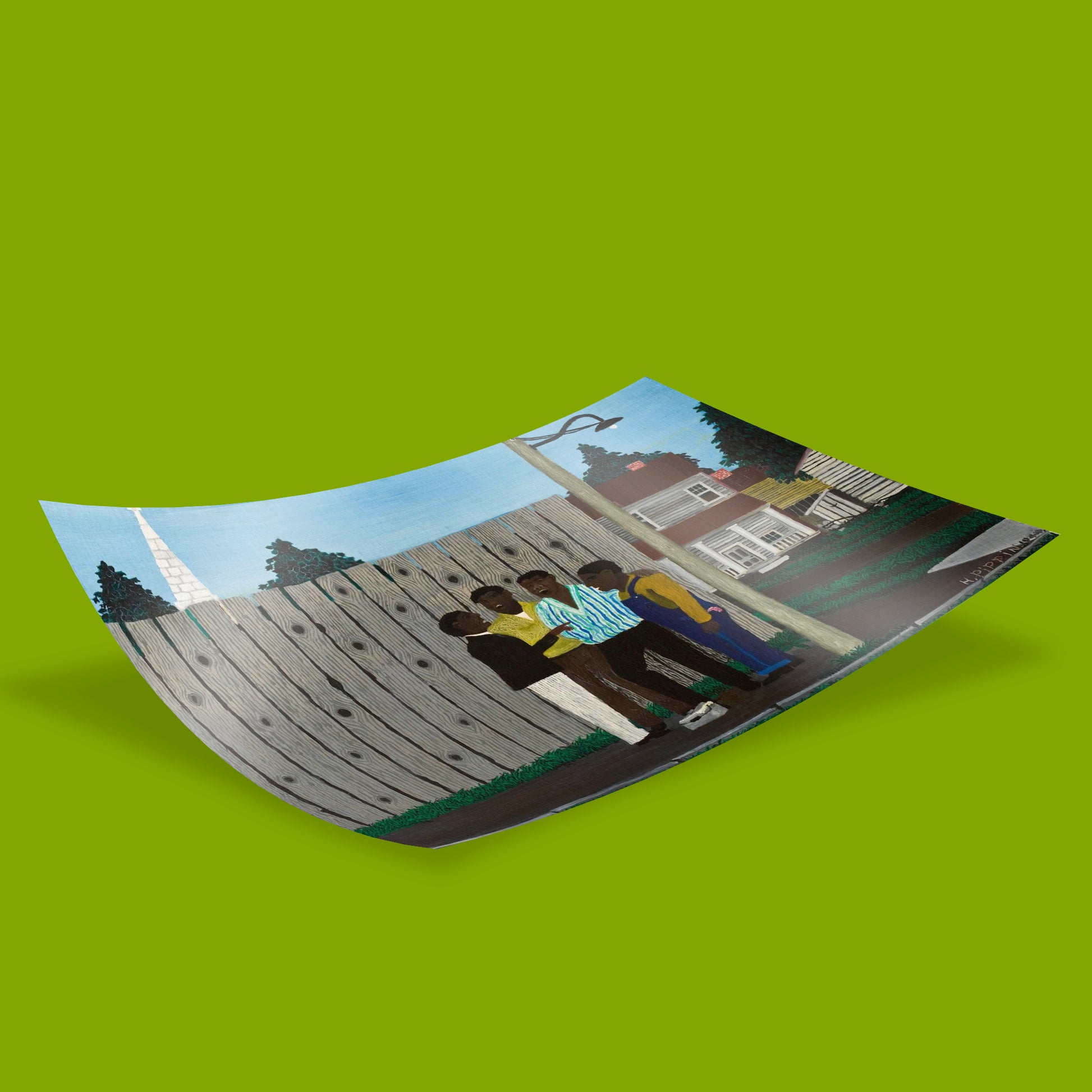 African American fine art print by Horace Pippin, Harmonizing 1944, vibrant figurative painting reproduction for gallery wall