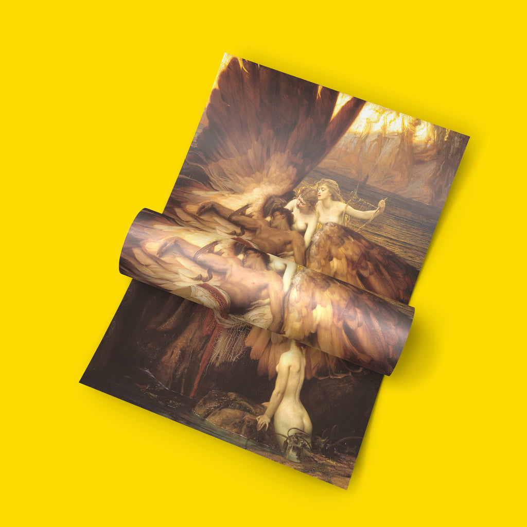 Fine art print of Herbert Draper's Tate Britain masterpiece The Lament for Icarus