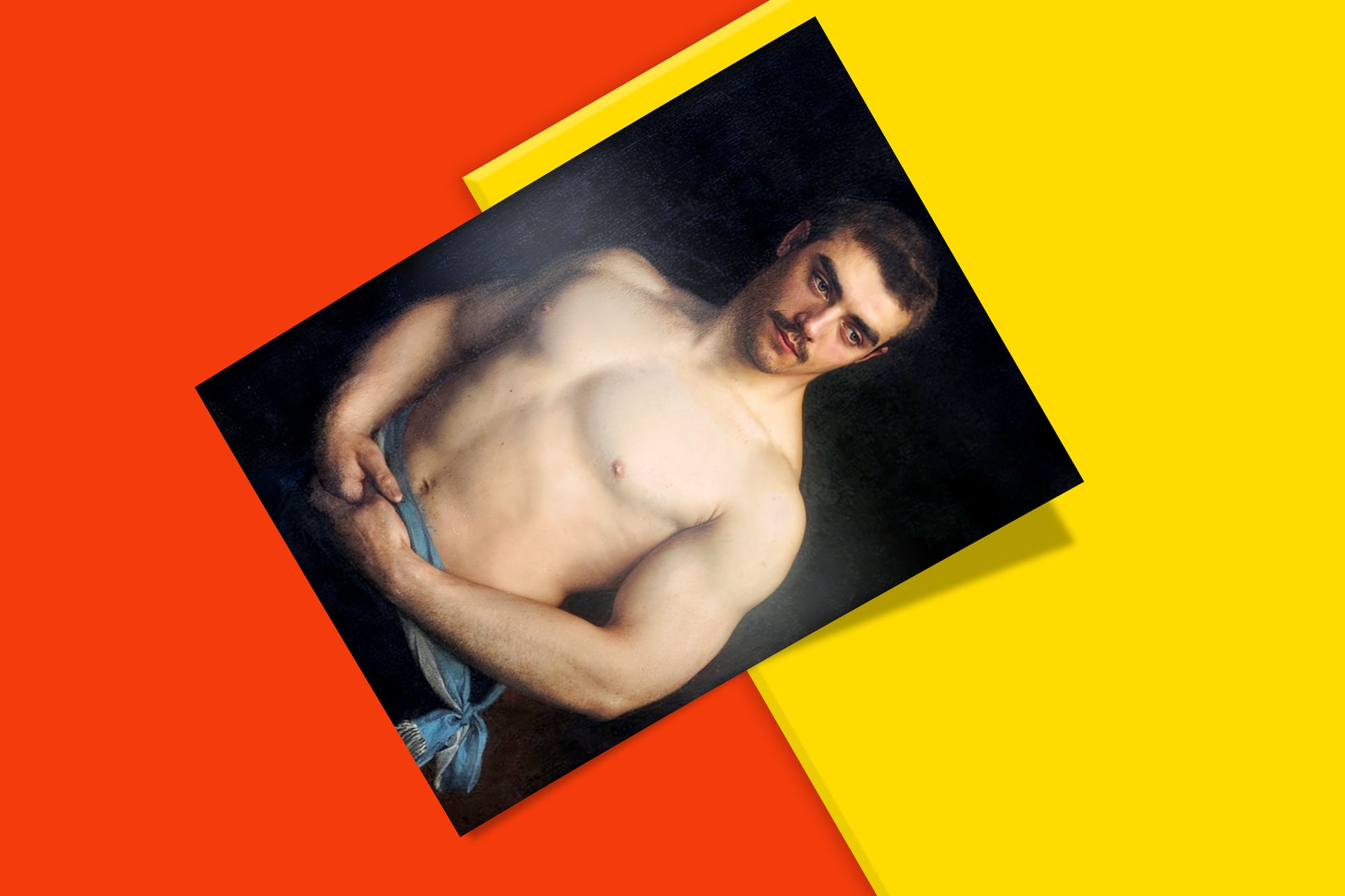 An iconic and historically significant queer art poster featuring the portrait of Maurice Deriaz, a powerful and sensual work by Gustave Courtois that challenged social norms of the early 20th century.