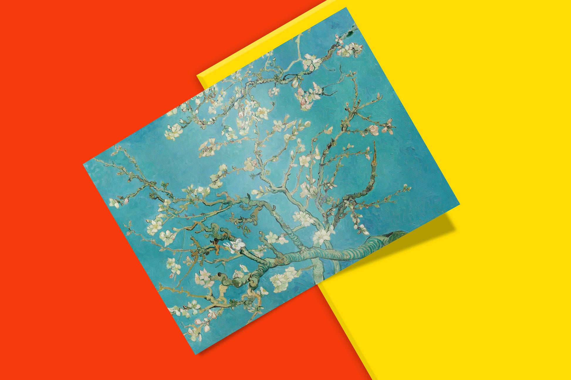 Iconic Van Gogh floral artwork print, "Almond Blossom," an exquisite piece of wall art perfect for sophisticated home decor and art collectors.
