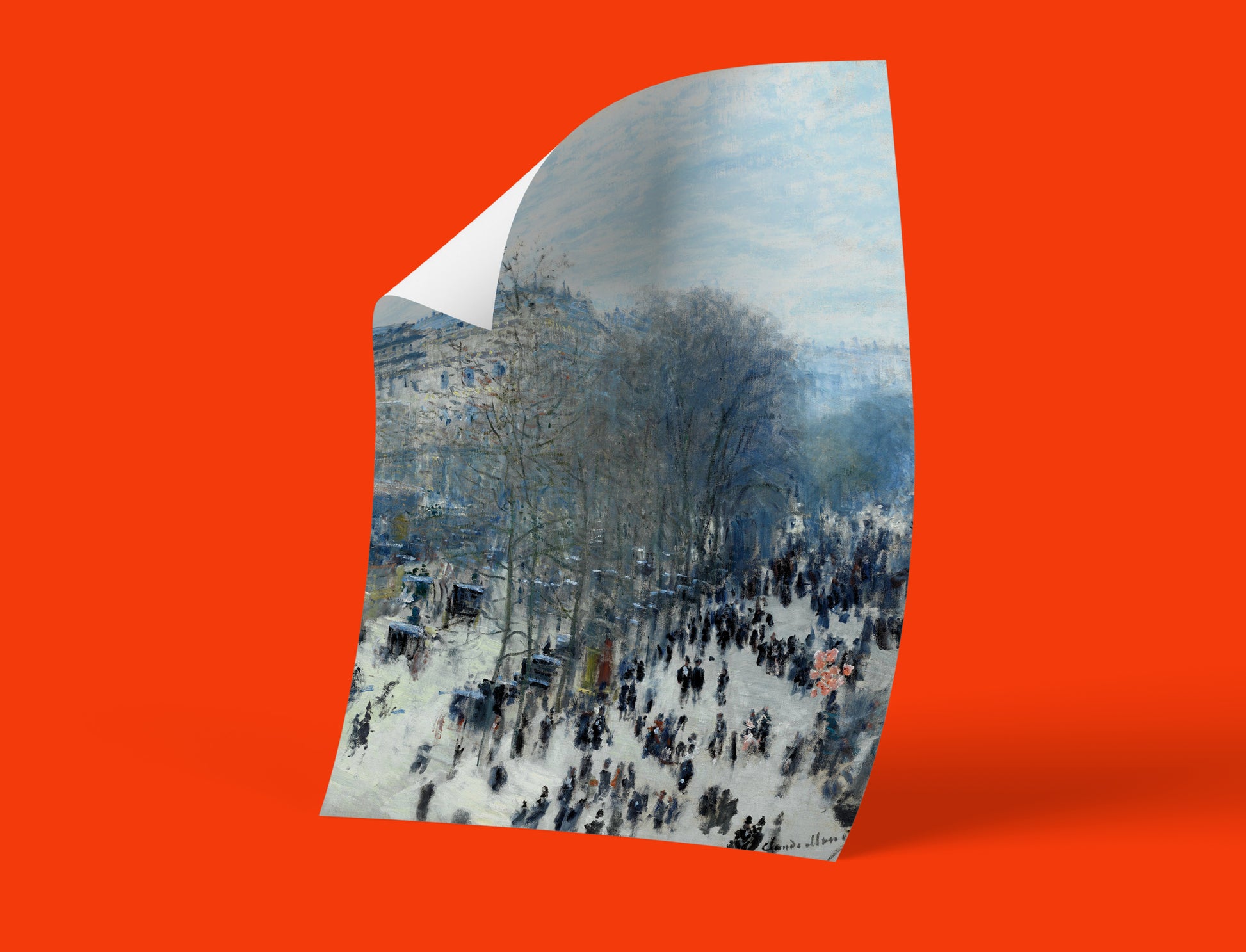 High-quality wall art featuring Monet's iconic Parisian street scene.
