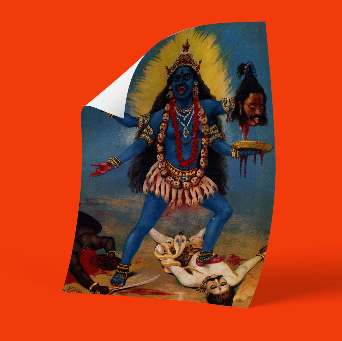 Kali Raja Ravi Raja Ravi Varma Goddess Kali Print – ART SNOB