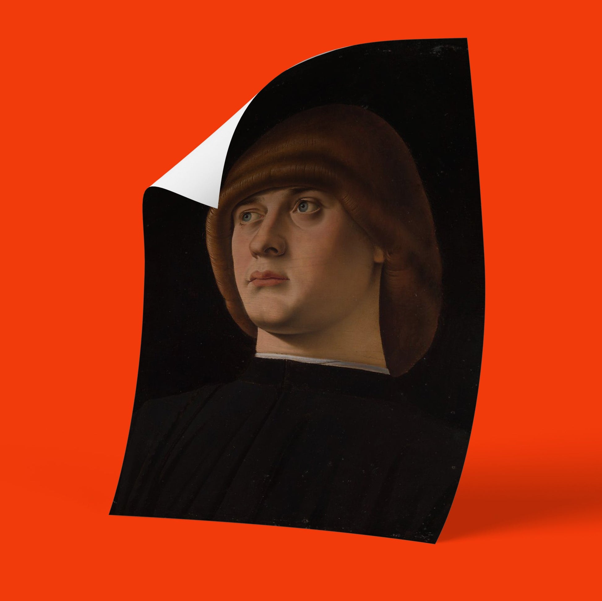 Italian Renaissance portrait print, young Venetian nobleman painting by Jacometto Veneziano, classic art poster for gallery wall décor