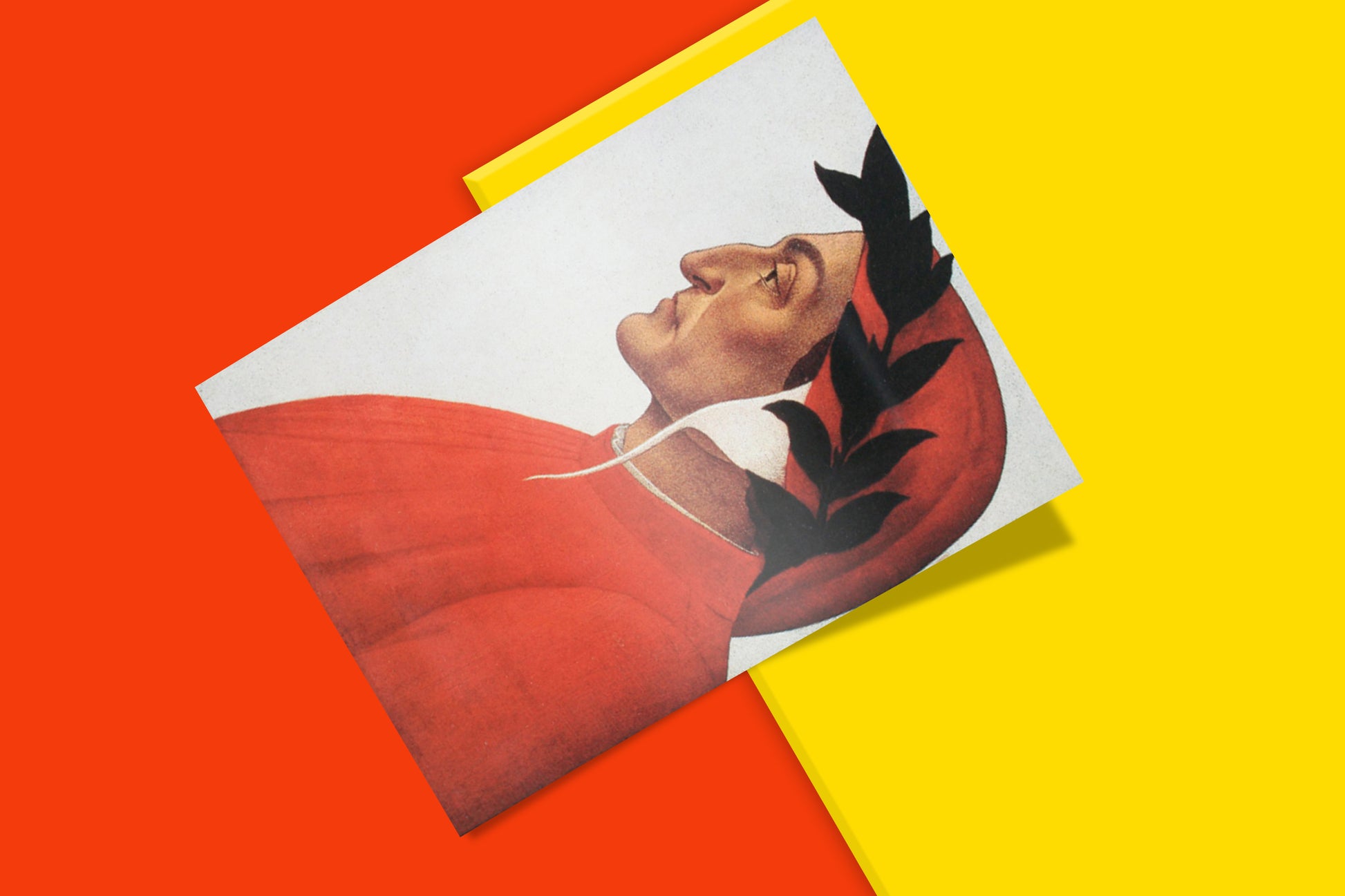 A high-resolution art print of the lesser-known Botticelli portrait of Dante, perfect for adding a touch of classic art to your space.