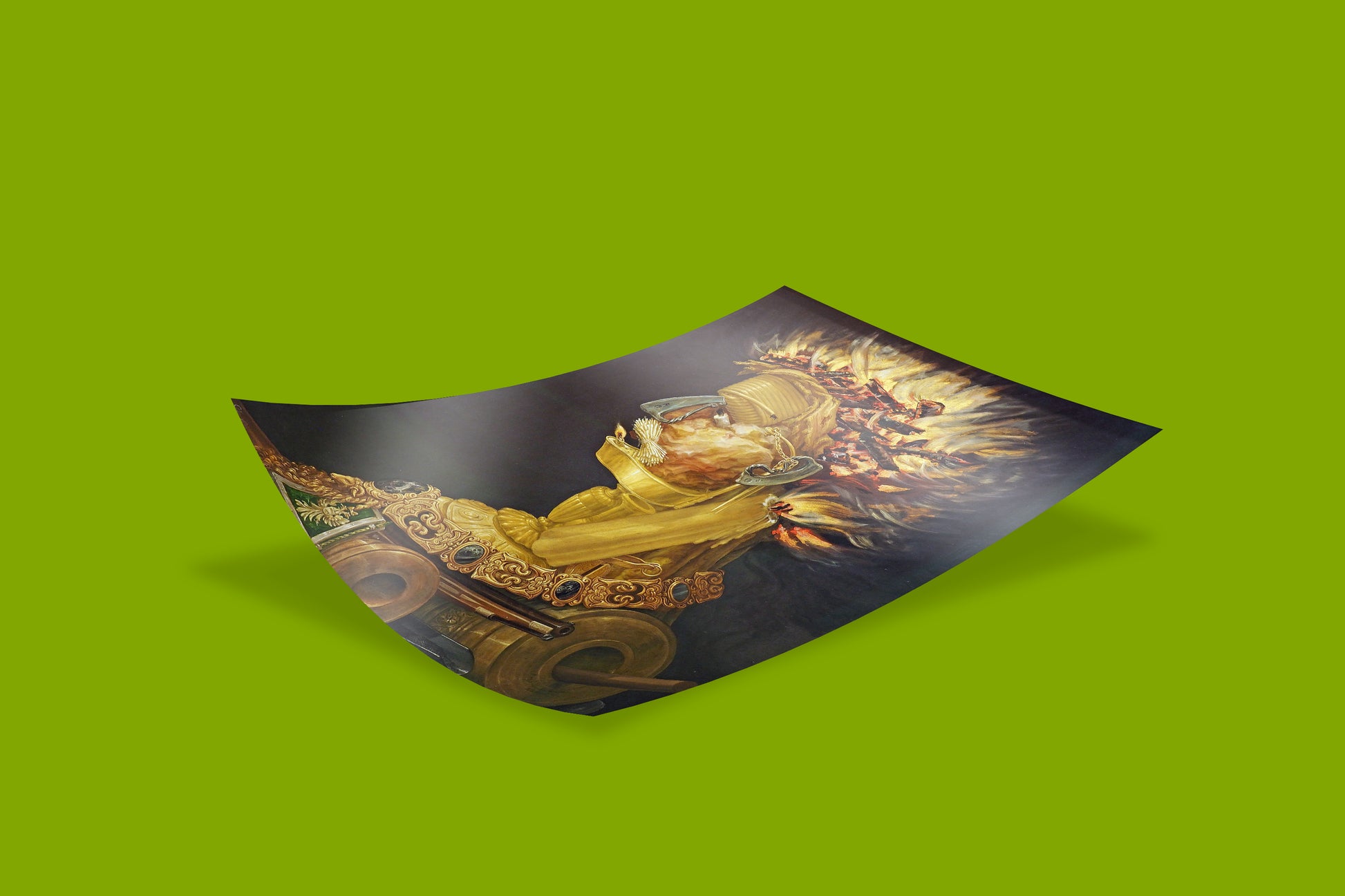 Arcimboldo Fire painting art print - Italian Renaissance masterpiece wall decor, museum quality reproduction of 1566 allegorical portrait for interior design