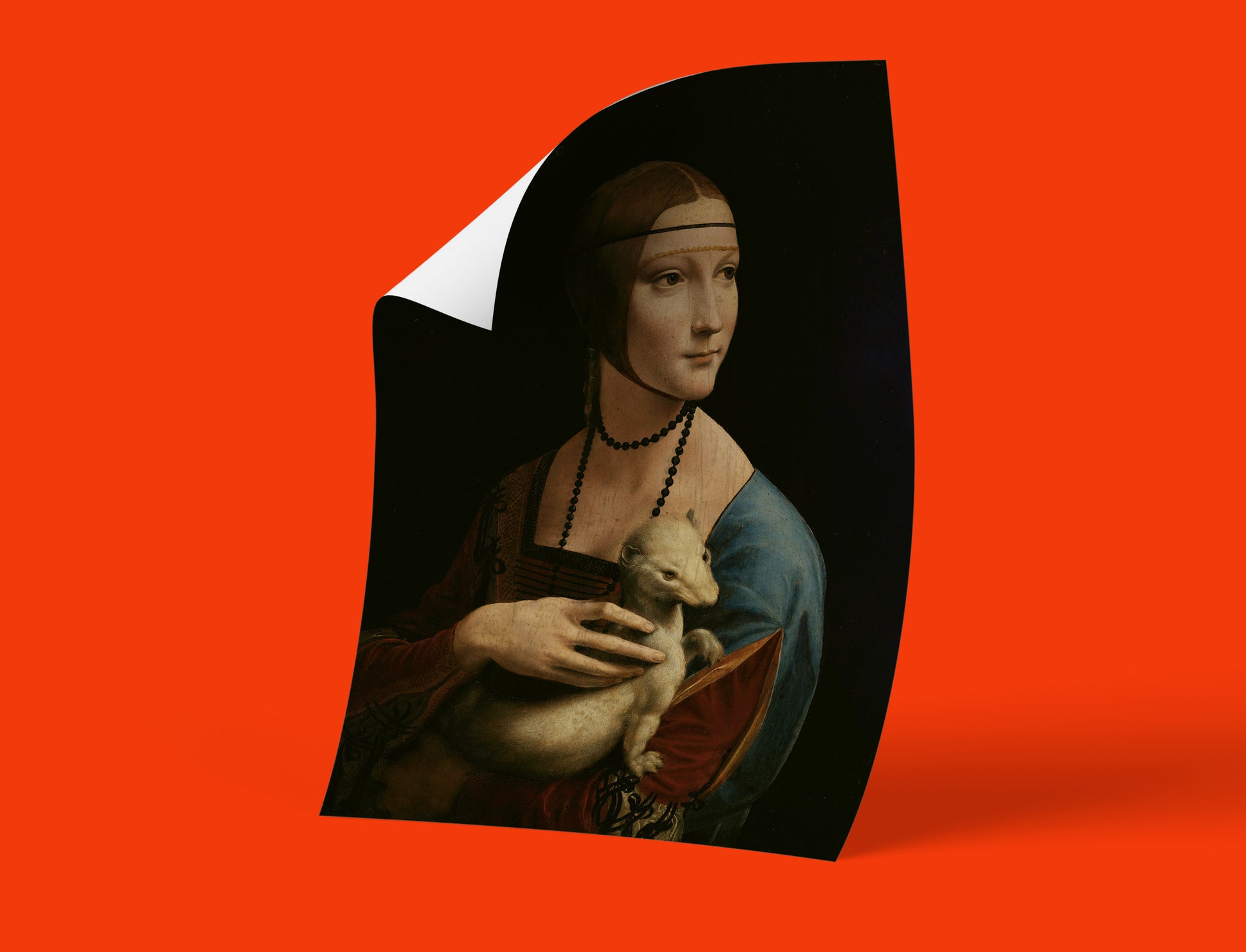 Renaissance portrait fine art print, Cecilia Gallerani Lady with an Ermine by Leonardo da Vinci, Italian master painting for gallery wall art