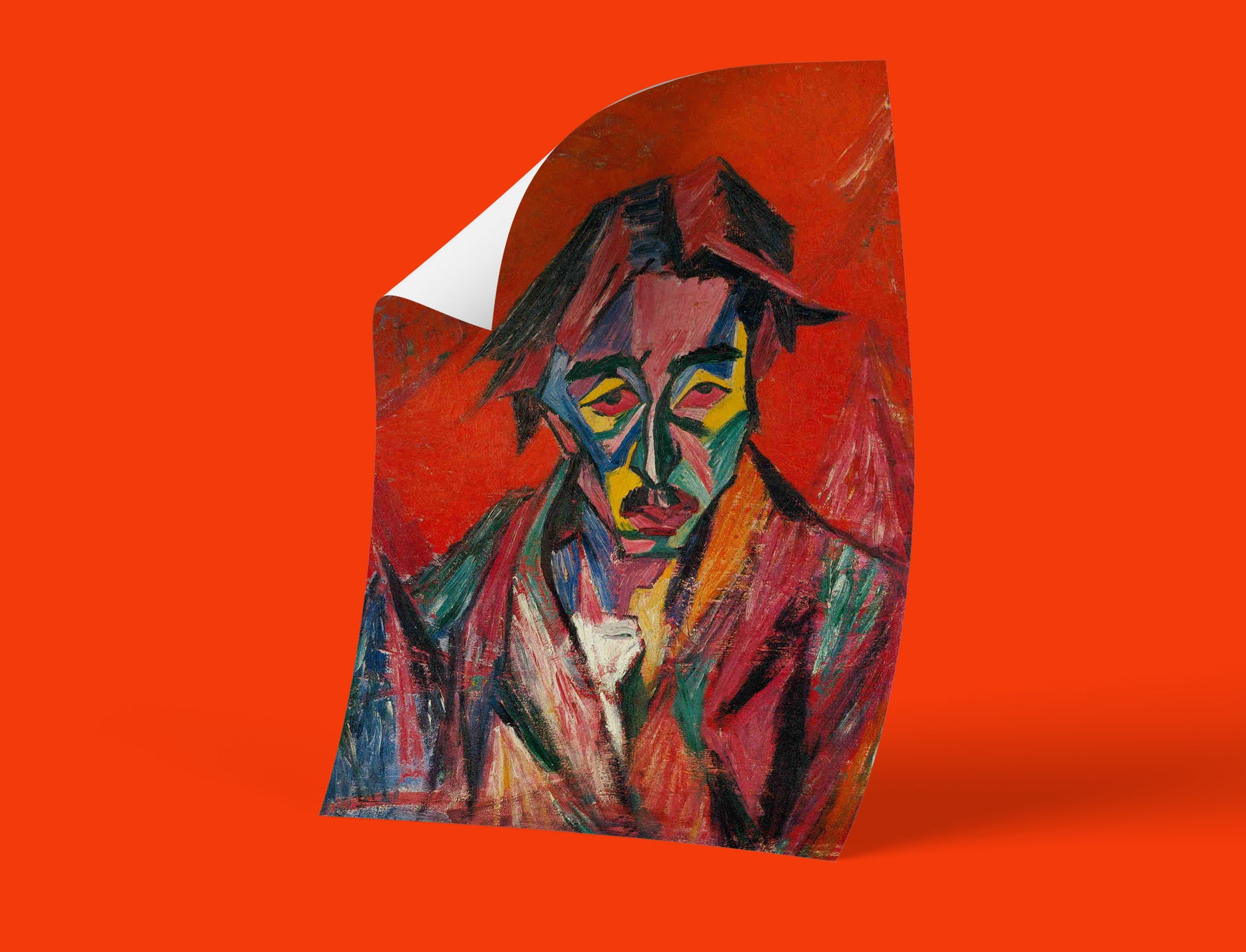 Iconic modern art masterpiece by Tetsugorō Yorozu, a self-portrait available as a premium quality fine art print, bringing sophisticated artistic flair to any interior.