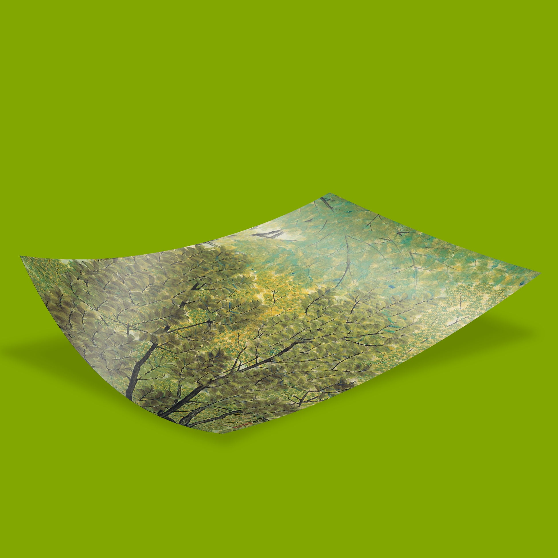 Buy fine art print of Gyoshū Hayami's New Leaves, spring foliage Japanese painting on museum-quality giclée paper
