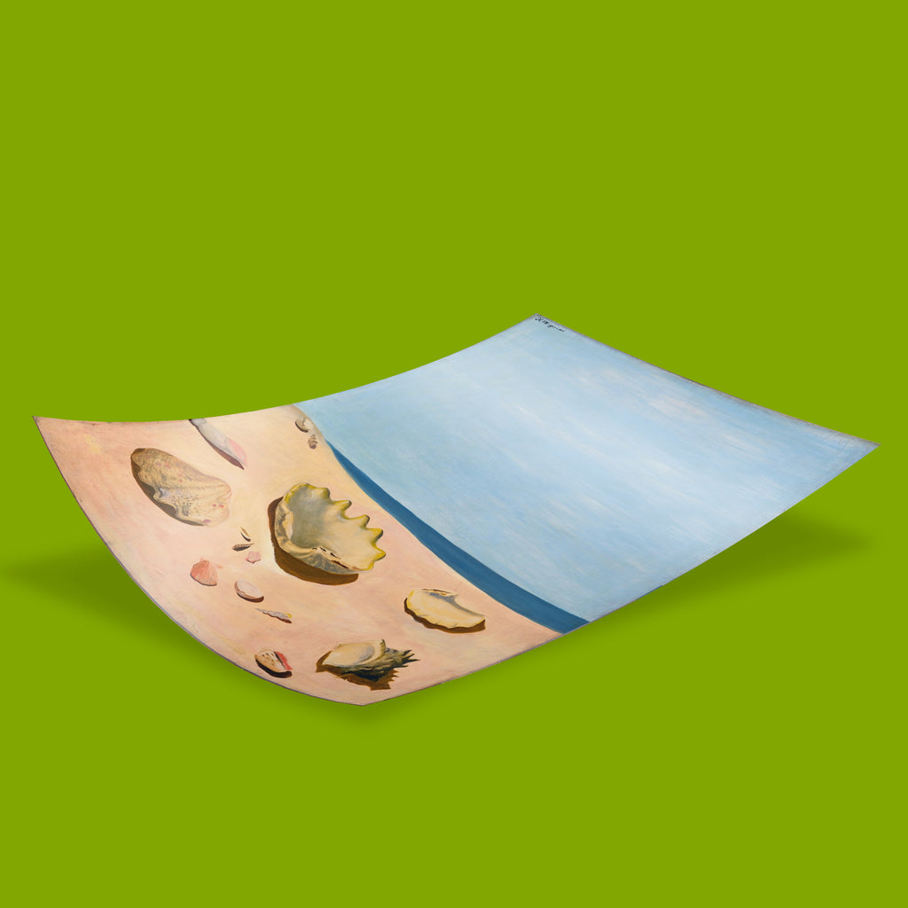 Giclée wall art print of Kotaro Migishi's The Sea and Sunshine, a luminous 1934 Japanese yōga masterpiece with serene coastal imagery