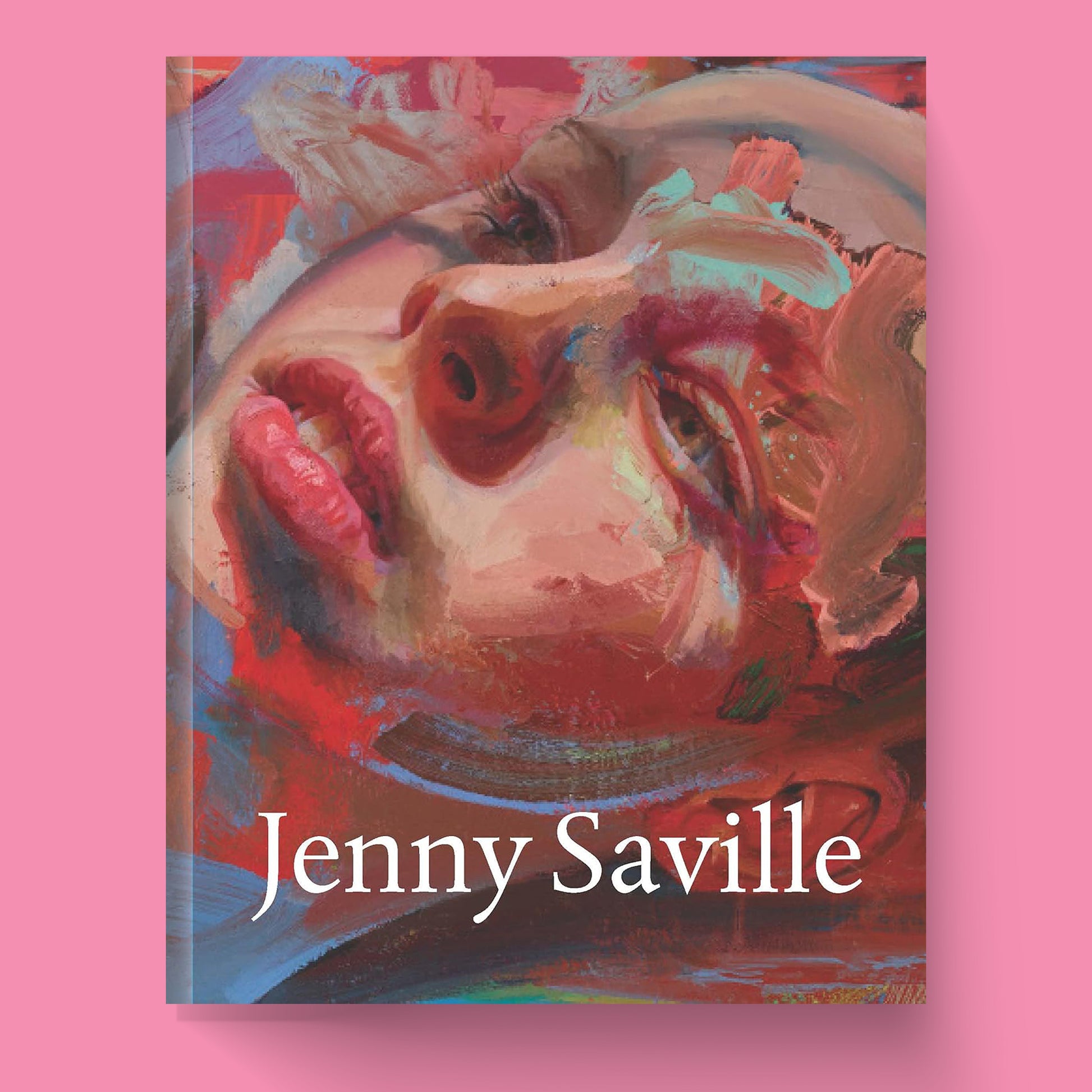 The front cover of the luxury art book 'Jenny Saville: The Anatomy of Painting'. The cover features a detail of a vibrant oil painting with the artist's name in white text at the bottom. The painting is a close-up of a face rendered with thick, expressive brushstrokes.