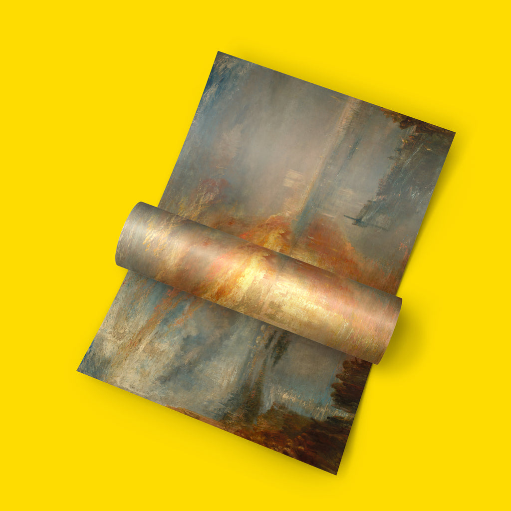 Turner Burning of the Houses of Parliament Romantic wall art print, vivid 12-colour giclée printing, available in multiple sizes
