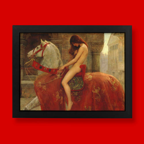 John Collier Lady Godiva fine art print, Victorian oil painting reproduction for wall art