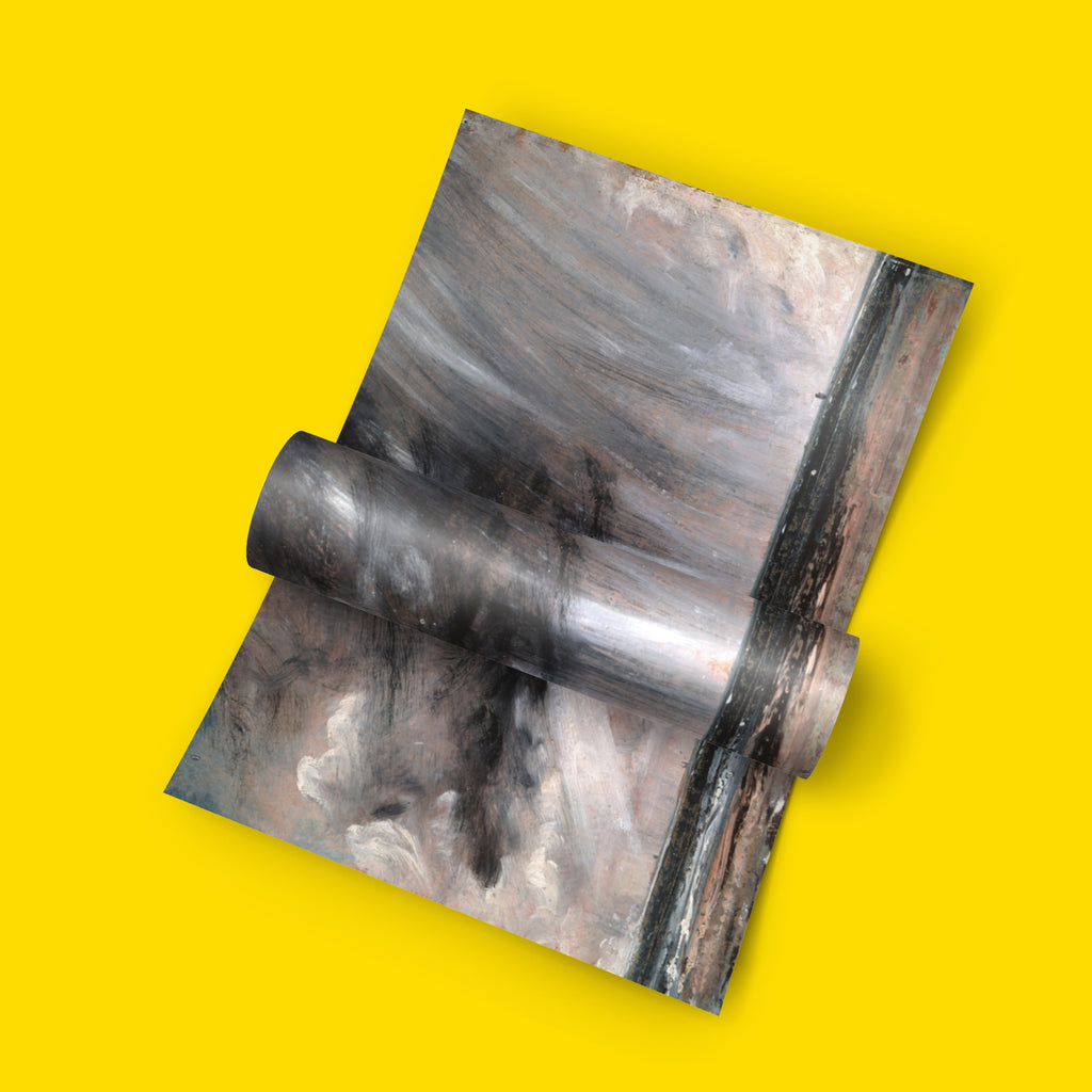 Fine art print of Constable’s Rainstorm over the Sea, moody British Romantic wall art with swirling grey and pink skies