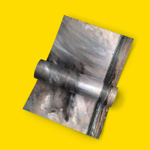 Fine art print of Constable’s Rainstorm over the Sea, moody British Romantic wall art with swirling grey and pink skies