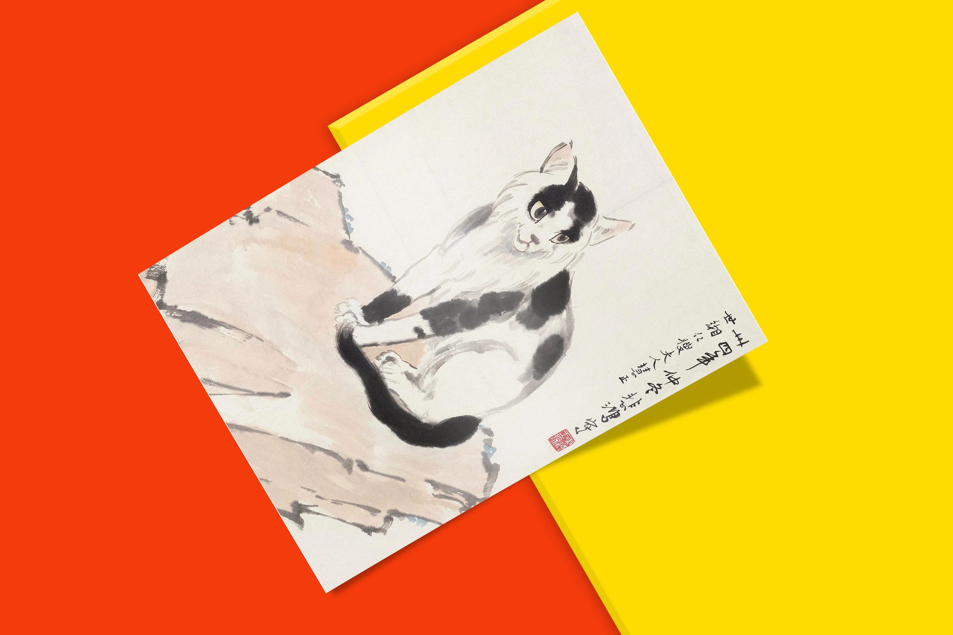 A premium fine art print of Xu Beihong's feline portrait, a must have piece of modern Chinese art.