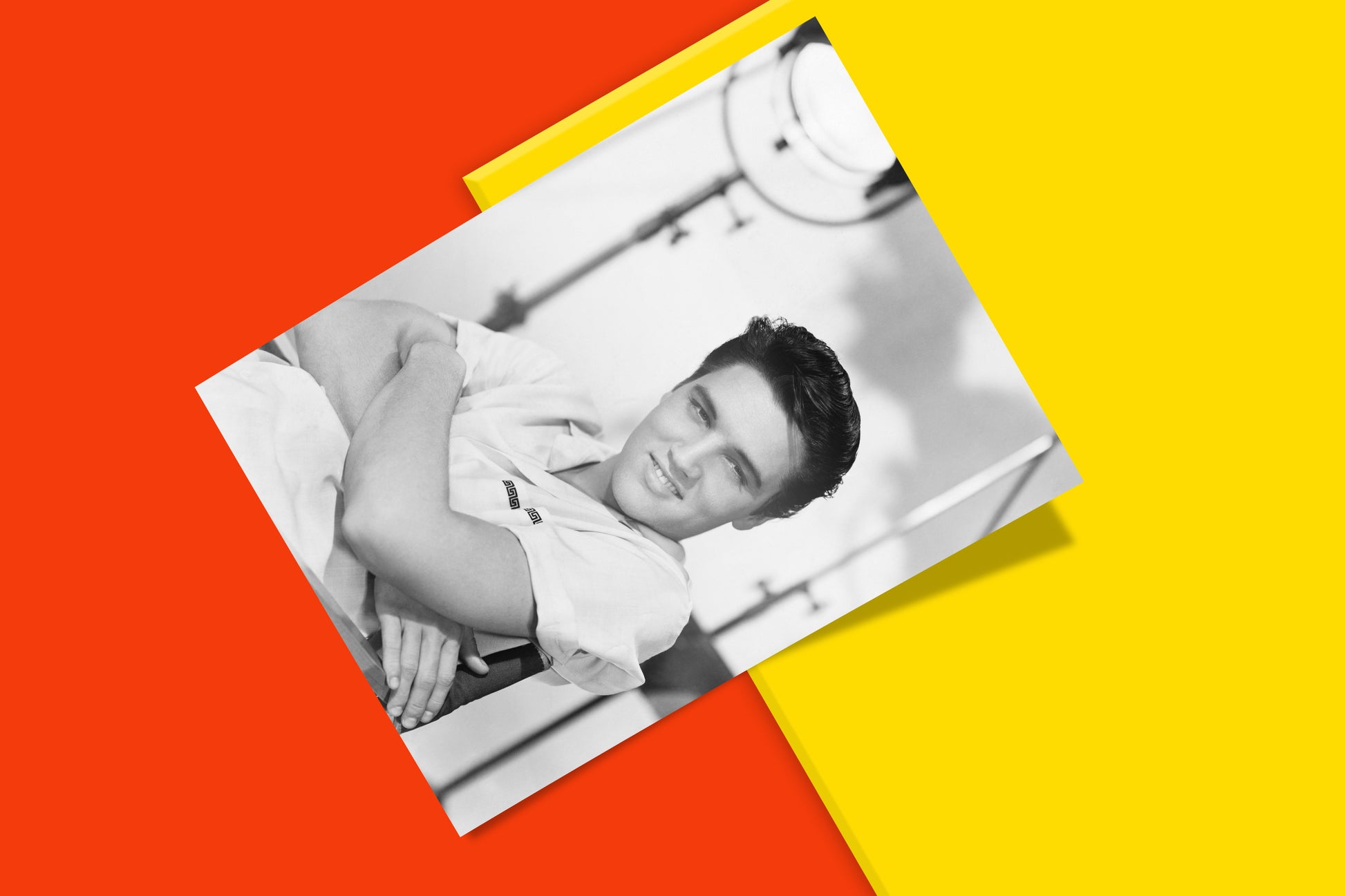 Historical 1958 Elvis Presley image, showcasing the music icon's charisma, now a beautiful art print for discerning collectors and elegant wall art.