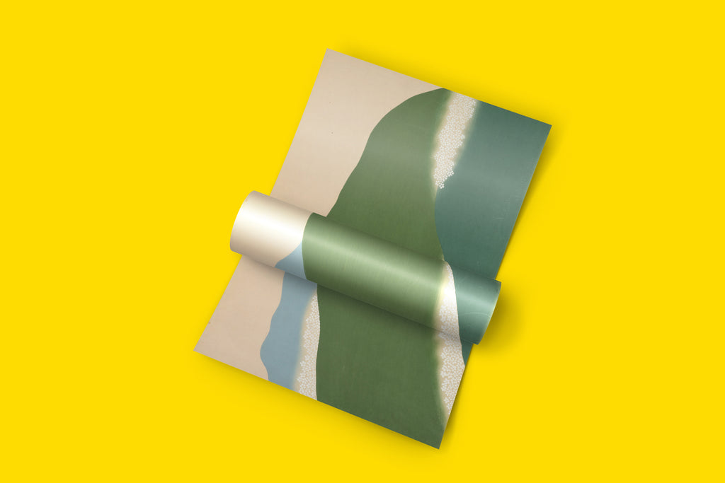 Kamisaka Sekka Rinpa school landscape art print for home decor, vintage Japanese wall art with serene mountains and floral details, giclée quality