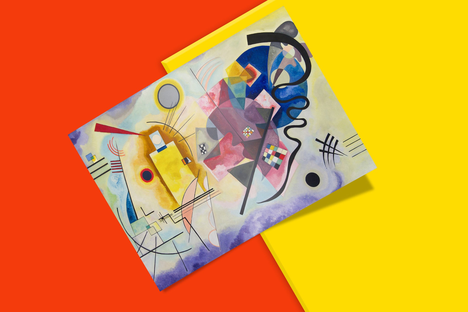 Wassily Kandinsky Yellow-Red-Blue art print - museum-quality abstract painting poster featuring colour theory and geometric shapes, ideal contemporary home decor